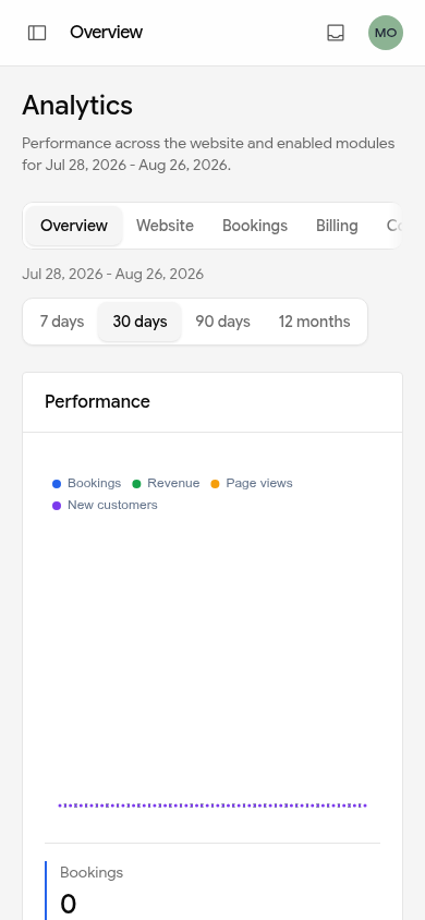analytics management mobile preview