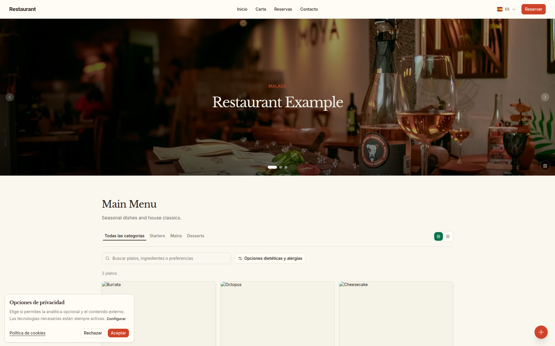 Website customer desktop preview
